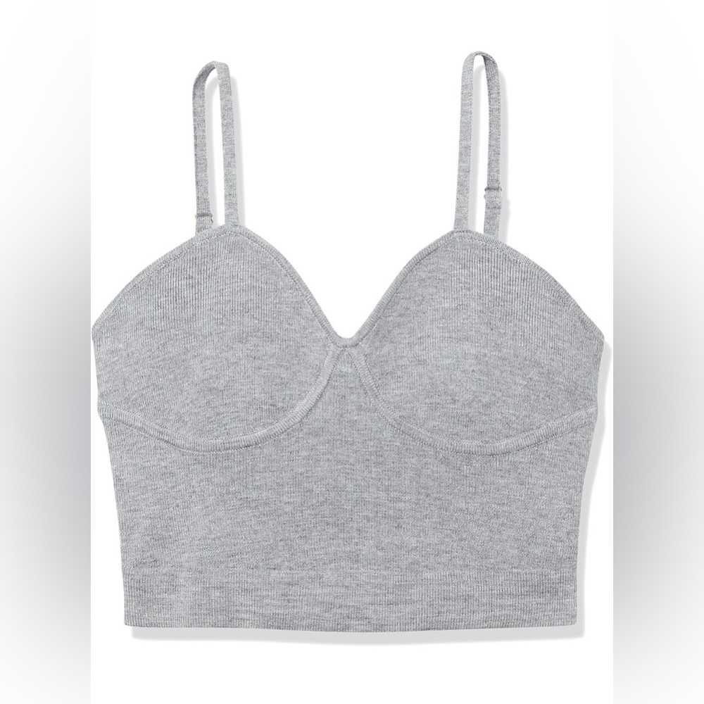 The Drop | Women’s Mixed Grey Catalina Knit Bralette Top XS NWT - Picture 5 of 5